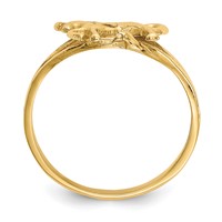 14K Polished Horse Ring view 2