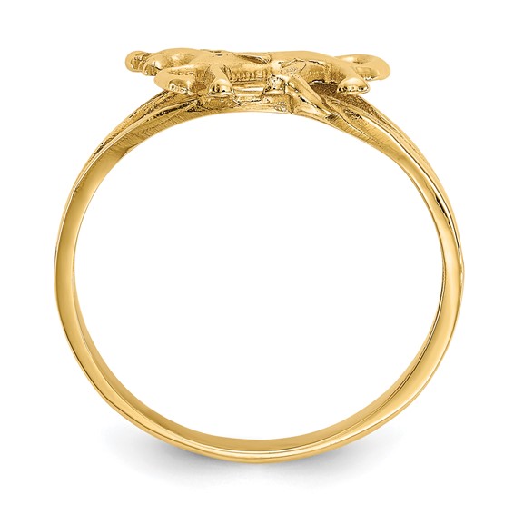14k Polished Horse Ring