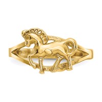 14K Polished Horse Ring view 5