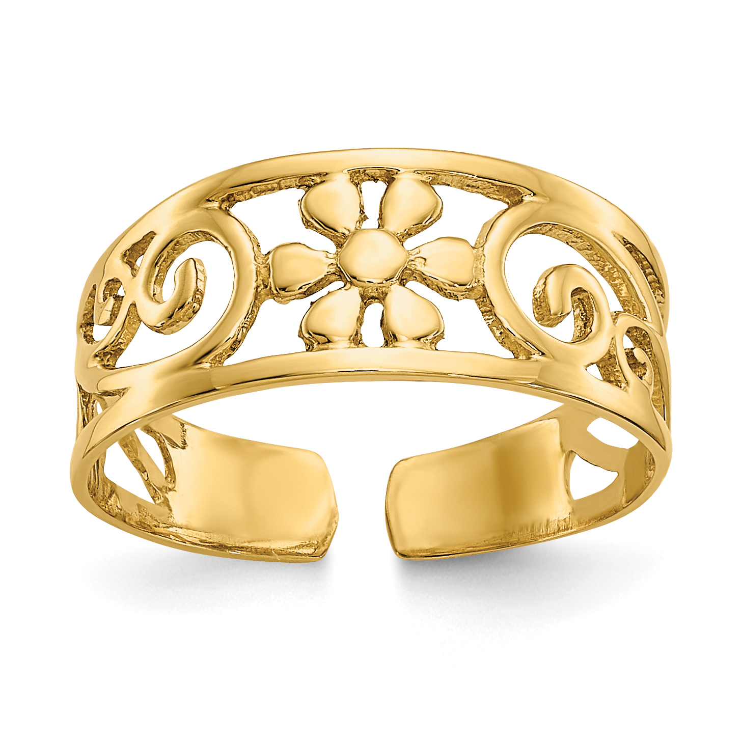 14k Floral Toe Ring (C2062)