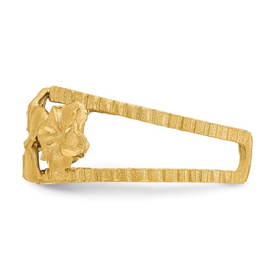 14k Diamond-cut Plumeria Toe Ring