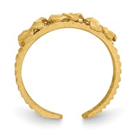 14K Yellow Gold Plumeria Toe Ring view 2