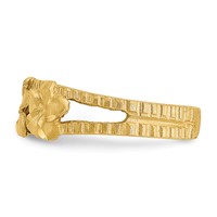 14K Yellow Gold Plumeria Toe Ring view 3