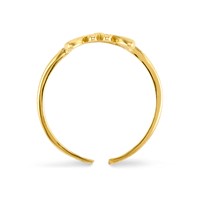 14K Yellow Gold Butterfly Toe Ring view 3