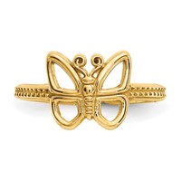 14K Yellow Gold Butterfly Toe Ring view 5