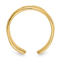 14K Yellow Gold Footprints Toe Ring view 2
