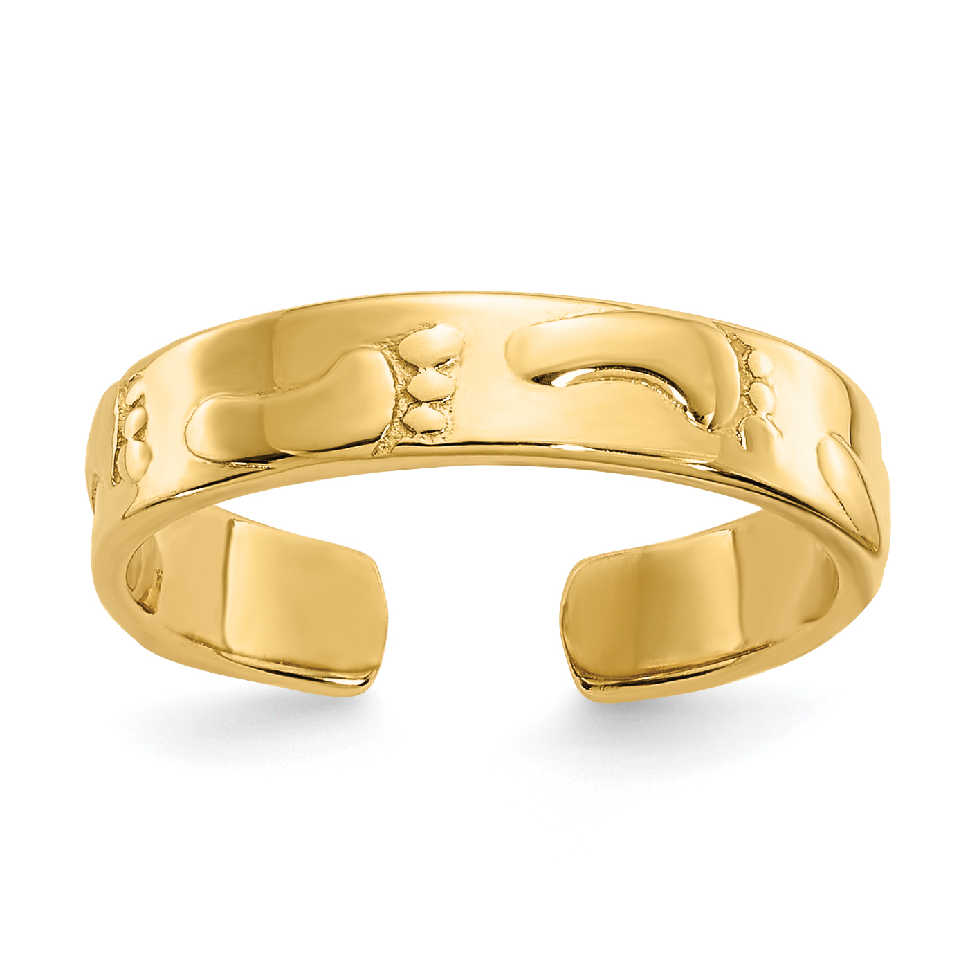 14k Footprints Toe Ring (C2070)