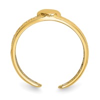 14K Yellow Gold Heart Toe Ring view 2