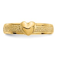 14K Yellow Gold Heart Toe Ring view 4
