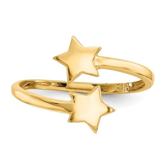 Gold Polished Star Toe Rings