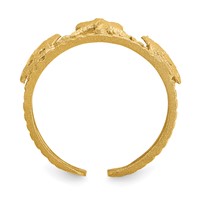 14K Yellow Gold Starfish and Shells Toe Ring view 2