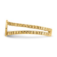 14K Yellow Gold Peace Sign Toe Ring view 3