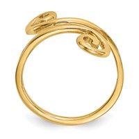 14K Yellow Gold Swirl Toe Ring view 2