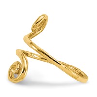 14K Yellow Gold Swirl Toe Ring view 3