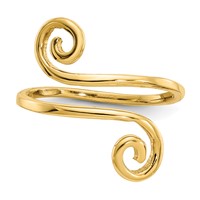 14K Yellow Gold Swirl Toe Ring view 4
