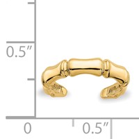 14K Bamboo Toe Ring view 5