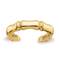 14K Bamboo Toe Ring view 1