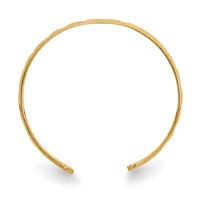 14K Yellow Gold Diamond-Cut Toe Ring view 2