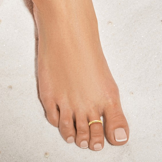 Gold Polished Toe Rings