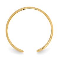 14K Yellow Gold High Polished 2.5mm Band Toe Ring view 2