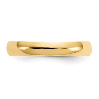 14K Yellow Gold High Polished 2.5mm Band Toe Ring view 4