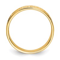 14K Yellow Gold Polished and Satin Cross Band view 2