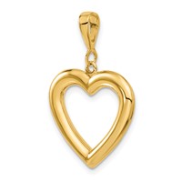 14K Polished Heart Pendant view 5