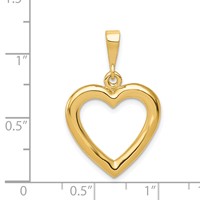 14K Polished Heart Pendant view 4