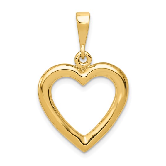 Gold Polished Heart Pendant