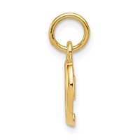14K Yellow Gold Polished Curved Heart Pendant view 2