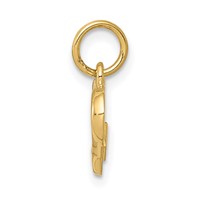 14K Yellow Gold Polished I Love You Heart Charm view 2