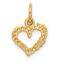 14K Yellow Gold Polished I Love You Heart Charm view 4
