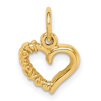 14K Yellow Gold Polished I Love You Heart Charm view 1