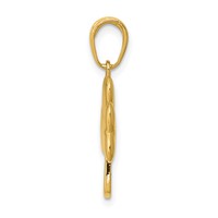 14K Polished Solid Shamrock Pendant view 2