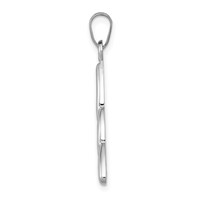 14K White Gold Polished Trinity Knot Pendant view 2
