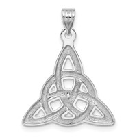 14K White Gold Polished Trinity Knot Pendant view 3