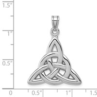 14K White Gold Polished Trinity Knot Pendant view 4