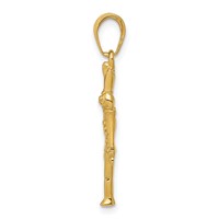 14K Yellow Gold Polished 3-D Toy Soldier Pendant view 2