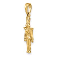 14K Yellow Gold Polished 3-D Toy Soldier Pendant view 5