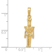 14K Yellow Gold Polished 3-D Toy Soldier Pendant view 4