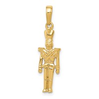 14K Yellow Gold Polished 3-D Toy Soldier Pendant view 1