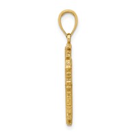 14K Yellow Gold Polished Snowflake Pendant view 2
