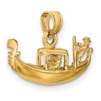 14K Solid Polished 3-D Gondola Pendant view 5