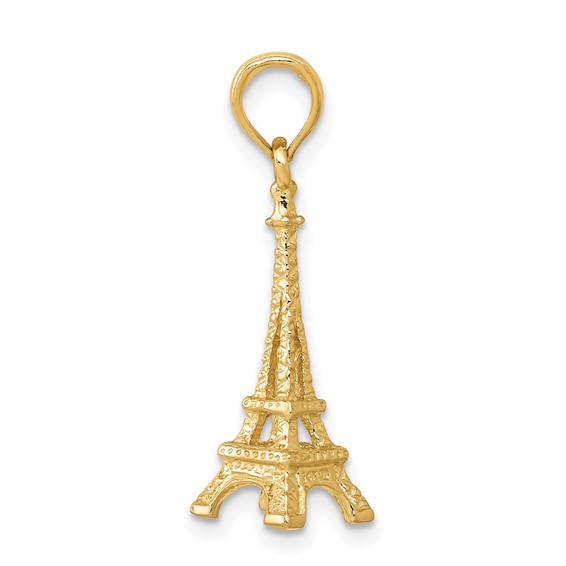 Gold Polished Eiffel Tower Pendants