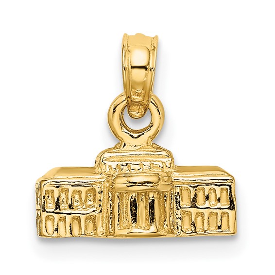 14k 3-D White House Pendant