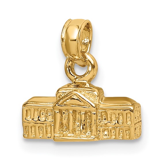 14k 3-D White House Pendant