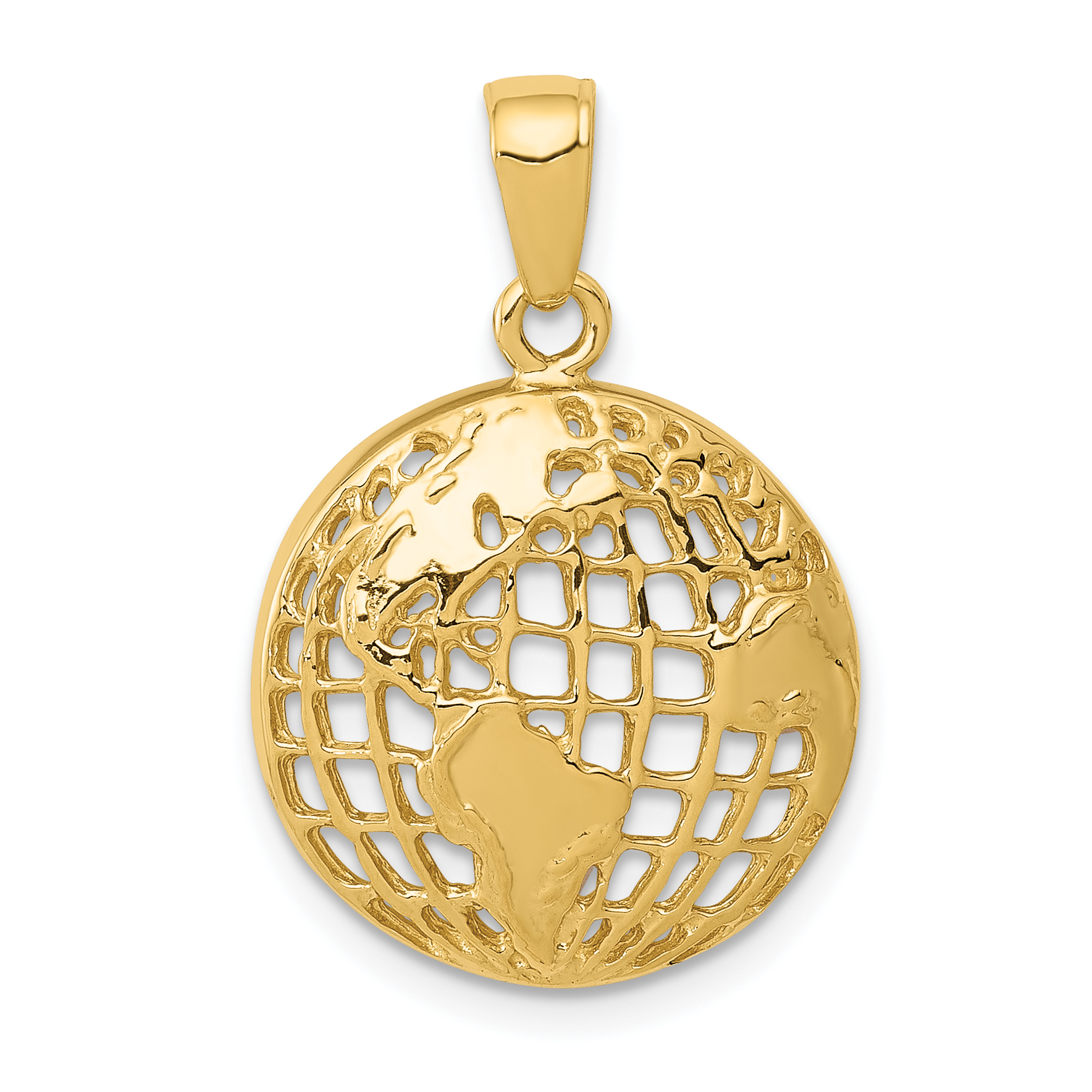14k Polished Globe Pendant (C2246)