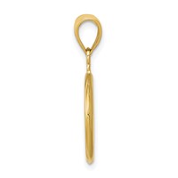 14K Yellow Gold 3-D Polished Peace Sign Charm view 2
