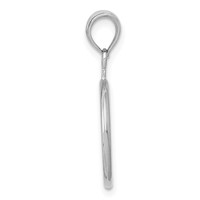 14K White Gold 3-D Polished Peace Sign Charm view 2