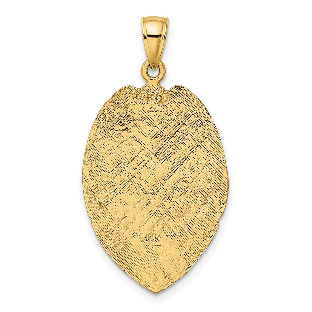 14k Large Badge Pendant (C2254)
